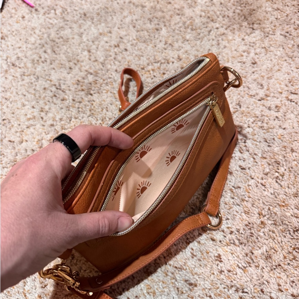 Itzy Ritzy Boss Pouch™ Wallet, Belt Bag And Clutch – Cognac - Picture 8 of 8